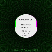 Field of view of the ColorCross VR viewer.