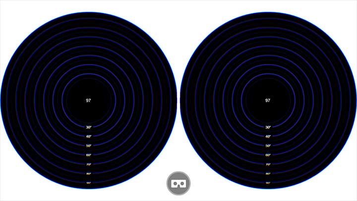 Sites in VR app's field-of-view calibration screen.