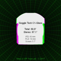 Field of view of the Goggle Tech C1-Glass viewer.