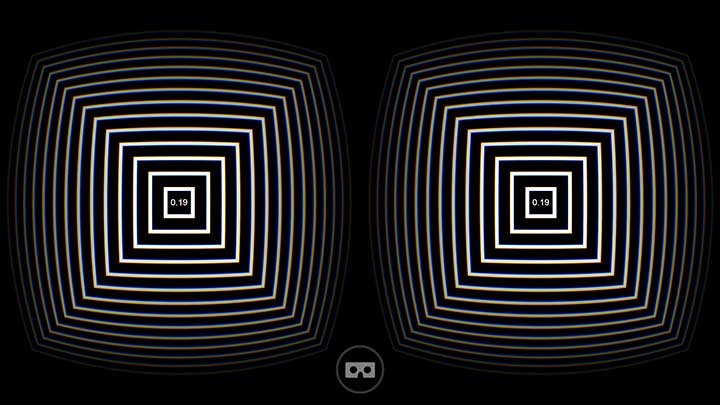 Sites in VR app's inner distortion calibration screen.