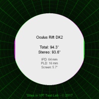 Field of view of the Oculus Rift DK2 viewer.
