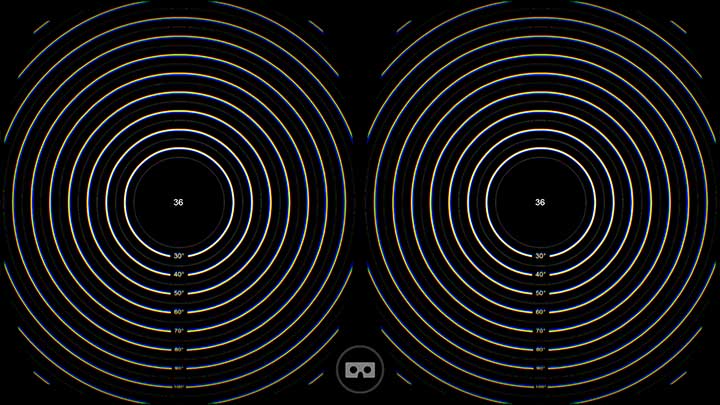 Sites in VR app's screen-to-lens distance calibration screen.