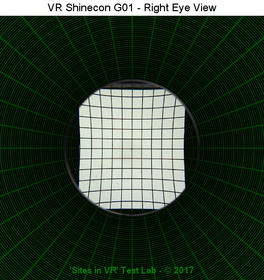 View from the right lens of the VR Shinecon G01 viewer.
